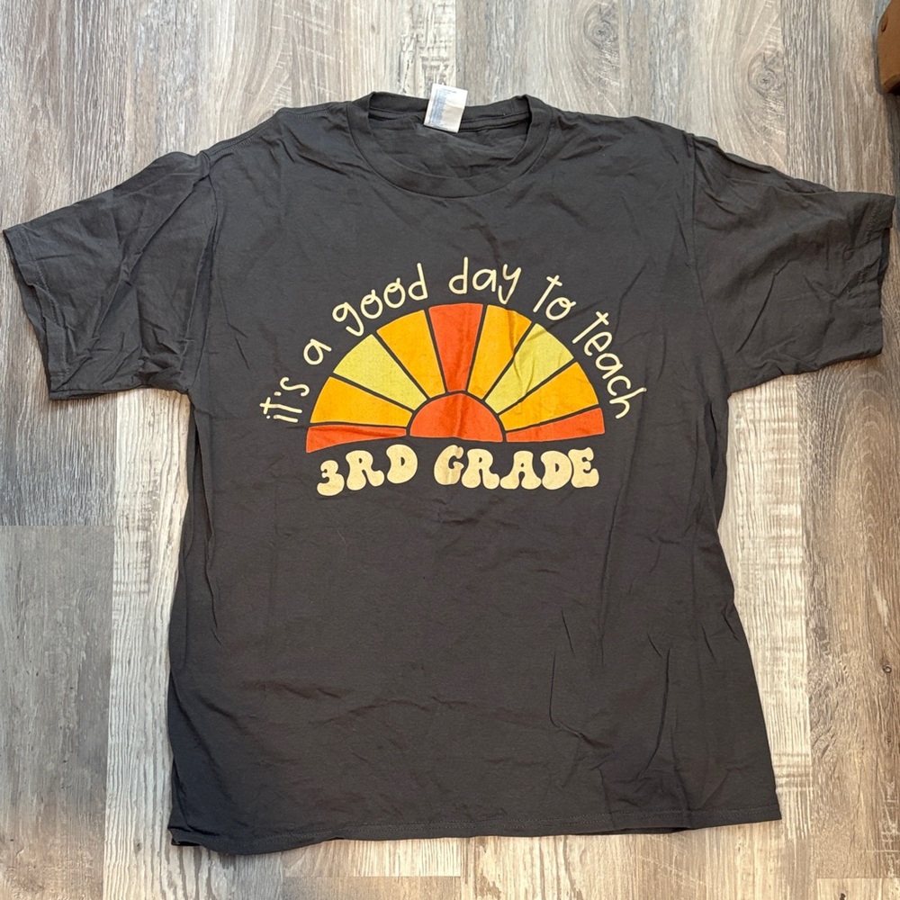 Graphic Tee for Teachers - Charcoal